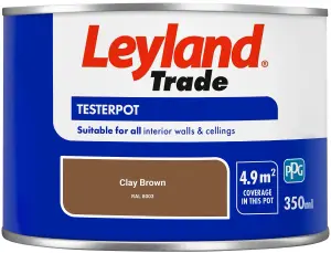 Leyland Trade Vinyl Matt Walls & Ceilings Emulsion Paint Clay Brown (RAL 8003) 350ml Tester