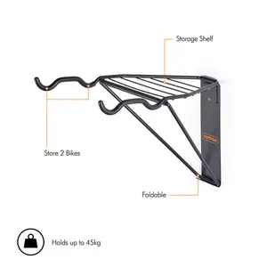 Steel Wall Mounted Multi-Use Bike Rack