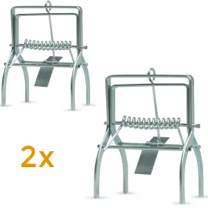 2x Heavy Duty Mole Claw Scissor Traps  Professional Pest Control & Repellent