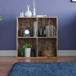 Vida Designs Durham 2x2 Cube Storage Unit, Dark Wood