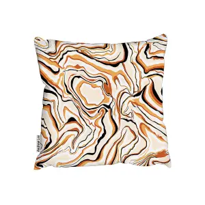 Warm toned liquid marble (Outdoor Cushion) / 60cm x 60cm