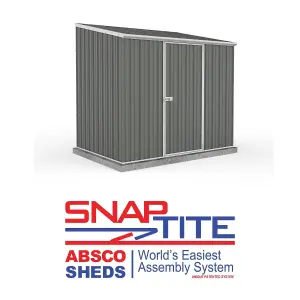 Absco Space Saver Pent Woodland Grey Metal Garden Storage Shed 2.26m x 1.52m (7.5ft x 5ft)