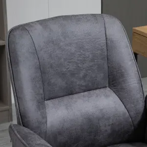 Vinsetto Swivel Computer Office Chair Mid Back Desk Chair for Home, Deep Grey