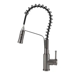 Kitchen Faucet with Pull Down Sprayer 3 Spray Modes Kitchen Tap in Grey