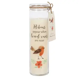 Something Different Robins Appear Cranberry Scented Candle White (One Size)