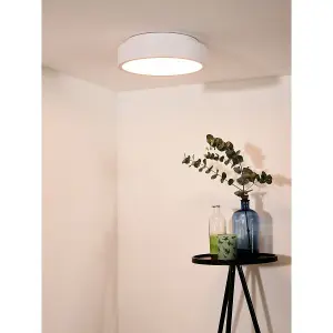 Lucide Talowe Led Modern Flush Ceiling Light 30cm - LED Dim. - 1x20W 3000K - White