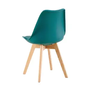 Nero Upholstered Dining Chair (Set of 2) Turquoise / Oak