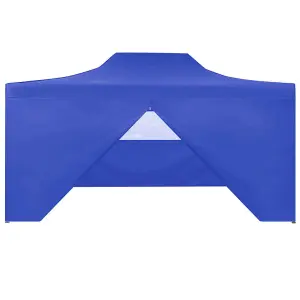 Berkfield Professional Folding Party Tent with 4 Sidewalls 3x4 m Steel Blue