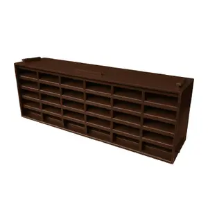 9" x 9" Extendable Combination Cavity Wall Sleeve Vent with Brown Air Bricks