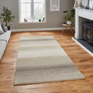 Natural Handmade Luxurious Modern Plain Wool Abstract Rug For Bedroom & Living Room-150cm X 230cm