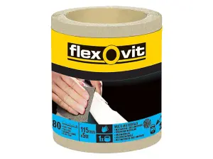 Flexovit General Purpose Sanding Roll 115mm x 5m Fine 180G