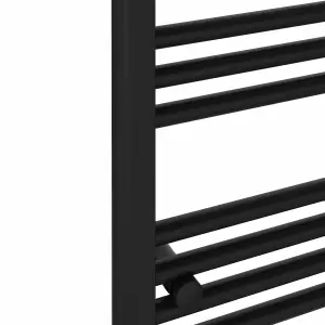 Rinse Bathrooms 200W Electric Heated Warming Towel Rail Bathroom Radiator Black - 600x400mm