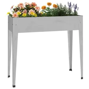 Berkfield Garden Planter 100.5x40.5x90 cm Galvanised Steel