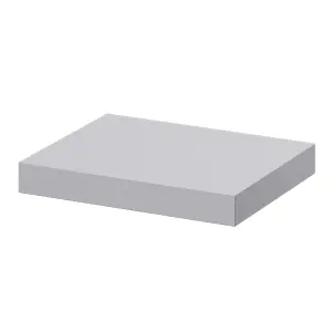 GoodHome Cusko Grey Rectangular Floating shelf (D)23.5cm