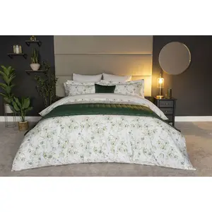 Belledorm Milena Floral Duvet Cover Set Green (King)