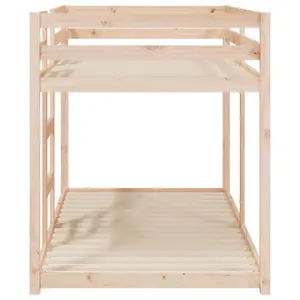 Cullompt Harriet Bee Bunk Bed 90x200 Cm Solid Wood Pine Brown / 80 x 200 cm