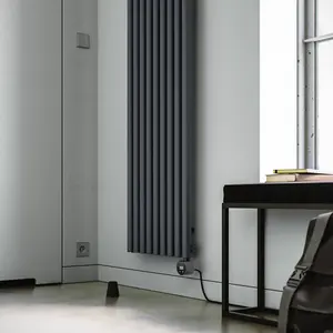 Terma 230V 0.8kW Modern Grey Smart Vertical Oil-filled radiator