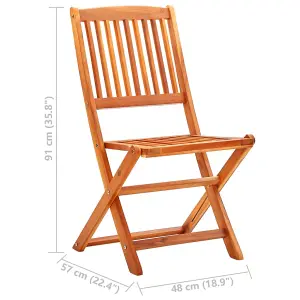 Berkfield Folding Garden Chairs 6 pcs Solid Eucalyptus Wood