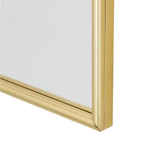 Shatterproof Metal Decorative Wall Mounted Mirror with Gold Framed