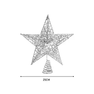 Star Tree Topper Silver / 28cm H x 25cm W