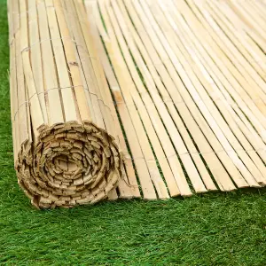 4m x 2m Bamboo Split Slat Fencing Screening Rolls for Garden Outdoor Privacy