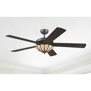 132cm Tiffany 5-Blade Ceiling Fan