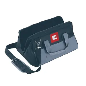 Einhell Power X-Change 16" Open Mouth Tool Bag Holdall + Shoulder Strap Black