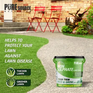 Iron Sulphate 2KG - Makes Grass Greener, Hardens Turf and Prevents Lawn Disease Makes upto 2000L & Covers upto 2000m2 by PSN