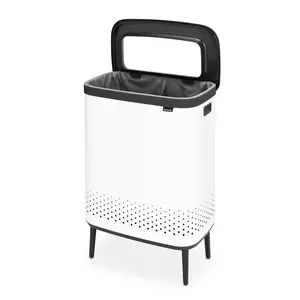 Brabantia Bo Hi 2 x 45 Litre Laundry Bin White