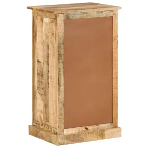 Berkfield 4-Layer Shoe Cabinet with Drawer Solid Rough Mango Wood