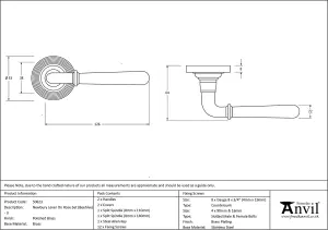 From The Anvil Polished Brass Newbury Lever on Rose Set (Beehive) - Unsprung