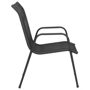 Berkfield Garden Chairs 4 pcs Steel and Textilene Black