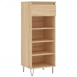 Berkfield Shoe Cabinet Sonoma Oak 40x36x105 cm Engineered Wood