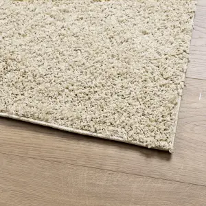 Shaggy Rug PAMPLONA High Pile Modern Gold 120x120 cm