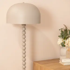 ValueLights Clement Grey Pebble Abstract Floor Lamp with Dome Lampshade Living Room Hallway Light