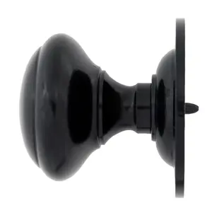 From The Anvil Black Round Centre Door Knob