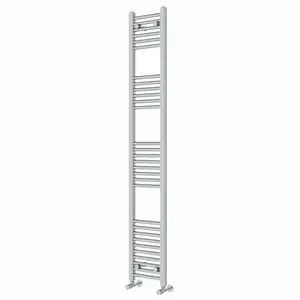 Wiest Straight Heated Towel Rail Radiator Bathroom Ladder Warmer Chrome / 180cm H x 30cm W x 3cm D