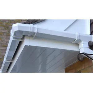 4 x White Square Fascia Gutter Brackets, Freeflow 114mm Rain Water Systems