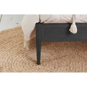 Birlea Leonie King Rattan Bed Black