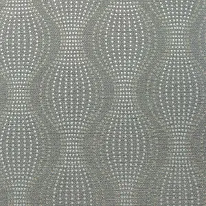 Calico Dots Charcoal Grey Rose Gold Metallic Embossed Textured Vinyl Wallpaper