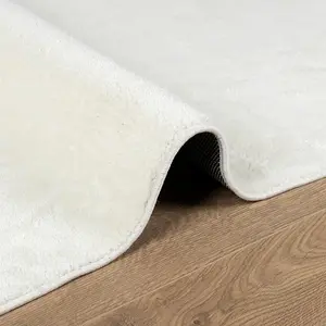 Rug OVIEDO Short Pile Cream 80x200 cm