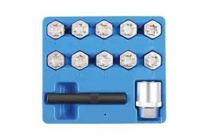 Laser Tools 6742 12pc Locking Wheel Nut Key Set for Mercedes Benz