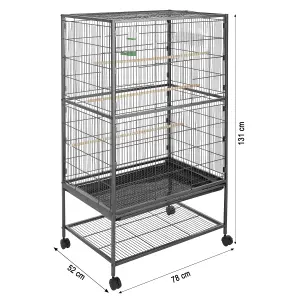 Bird cage 131cm high - anthracite