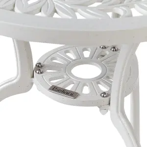 Garden Table Metal White DASCIO