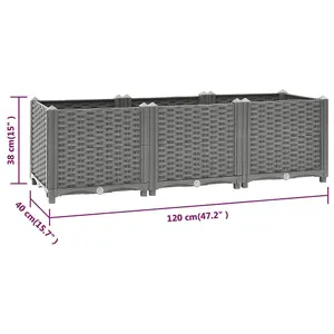 Berkfield Raised Bed 120x40x38 cm Polypropylene