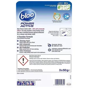 Bloo Power Active Toilet Rim Block Fresh Flower 150g x 3