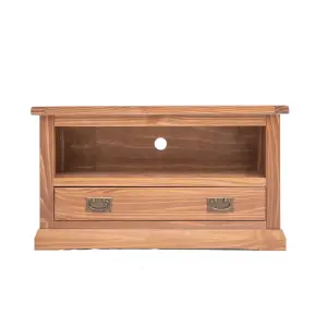 Tirolo Lacquered 1 Drawer TV Cabinet Brass Drop Handle