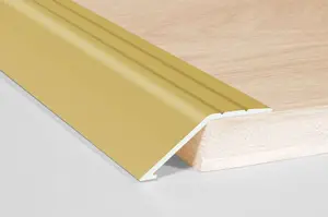 A47 41mm Anodised Aluminium Door Threshold Ramp Profile - Gold, 1.0m