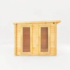 Mercia 20ft x 10ft Studio Pent Log Cabin With Patio Area (28mm)