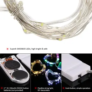 Battery Powered Fairy String Light in MultiColoured 5 Meters 50 LED